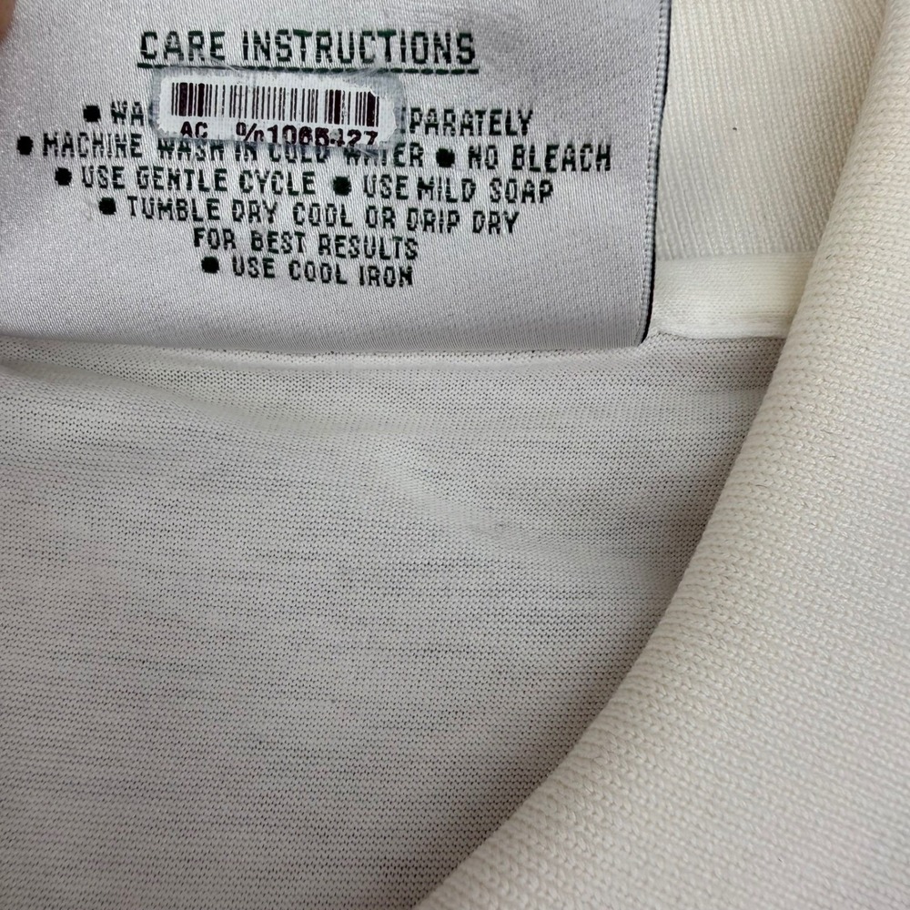 Slazenger Augusta National Golf Shop Masters Polo Shirt Mens Medium Cream White - Picture 4 of 8